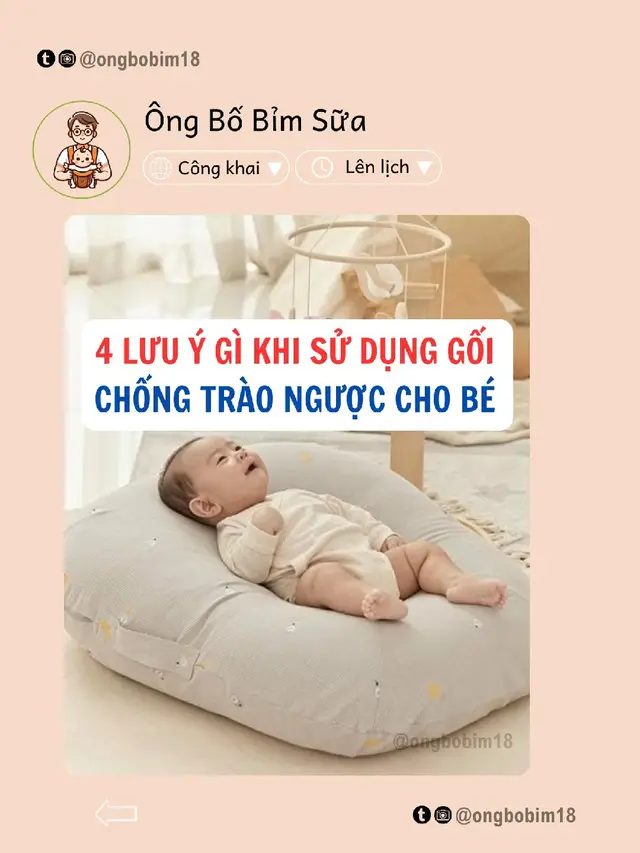 4 lưu ý khi sử dụng gối chống trào ngược cho bé: 1. Chọn gối độ nghiêng phù hợp  2. Chất liệu gối ăn toàn 3. Chọn gối vệ sinh dễ 4. Tư thế ngủ của bé #goichongtraonguocchobe #goichongbepdau #goichonggiatminhchobe #goichongmopdauchobe #goichongtraonguoc #goichongtraonguoc #ongbobimsua 