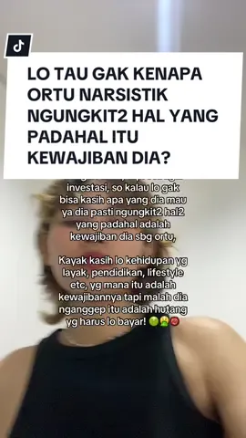 Karna dia anggep lo bukan manusia secara utuh, tapi petnya dia yg harus di training buat wujudin apa yg dia mau, so ortu narsistik lo sering ngungkit apa biasanyaa? 👀 Follow gw biar lo tambah sadar! 🫵🏻 Source of book : narcissistic family understanding and overcome #narcissisticparent #narcvictims 