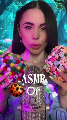 🐞 or 🍬⁉️ The best ASMR triggers! Choose. ➡️  #asmr #asmrsounds #asmrtapping #asmrtriggers 