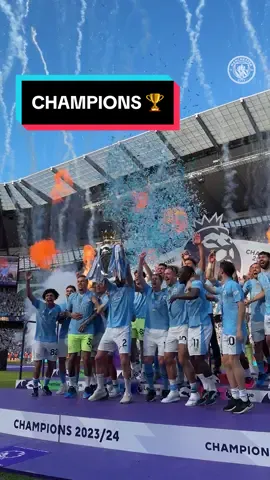 CHAMPIONS AGAIN OLE OLE! 🏆🏆🏆🏆 #ManCity #PremierLeague 