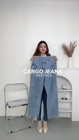 Siapa nih yang nunggu restock 199 JEANS?🙋🏻‍♀️🥳 #restockday #cargojeans #jeanshighwaist #luxedlabeljeans #fy #tryonwithme #racuntiktokshop #jeanswanita #bestseller #jeansviral 
