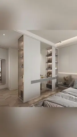 🫶 Phòng thay đồ + bàn trang điểm của phòng ngủ chính có thiết kế hình chữ U #noithatphongngu #decorphongngu #tuquanao #noithatbhcom 