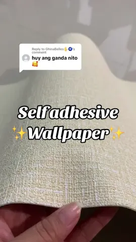 Replying to @GhinaBelles✋🧿 super duper! #tiktokshopfunpayday #selfadhesive #linen #wallpaper 