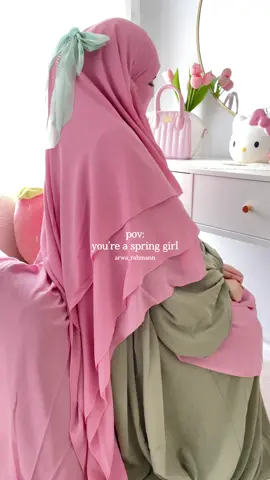 what kind of season are you? 🌷 full outfit from @🎀Veiled حياتي🎀  #foryou #foryoupage #fyp #muslimtiktok #islamictiktok #hijab #hijabitiktok #hijabi #niqab #khimar #modesty #prom 