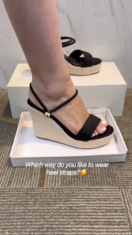 Like the different way to wear the wedge heel sandal 🥰#viral #tiktokmademebuyit #wedgeheels #wedgesandals #creator #wedgeshoes #tiktokshopsummersale #dressshoes 