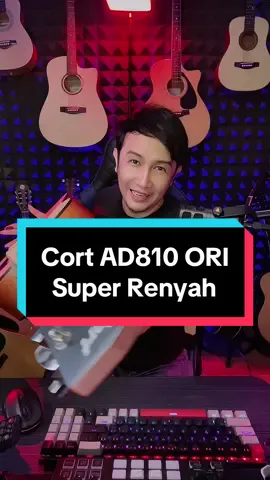 Gitar ini renyah banget emang, bright bgt suaranya keluar gak nyesel sama kualitasnya, silahkan yg nyari gitar ori berkualitas ini rekomended #cortad810op #gitarcort #gitaroriginal 