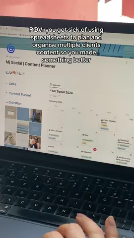 It’s safe to say that we’re all done with spreadsheets when it comes to marketing and planning content for clients/ brands/ our own companies.  Use notion as your content calendar instead, and you’ll find yourself being WAY more organised and on-it when it comes to turning up for your social media marketing 🫶🙌 #socialmediamarketing #contentplanning #contentmarketing #contentcalendar #marketingplan 