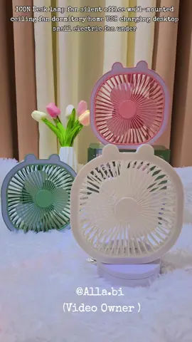 ICON Desk lamp fan silent office wall-mounted ceiling fan dormitory home USB charging desktop small electric fan under ₱288.00 Hurry - Ends tomorrow!#tiktokuser #foryourpage #fyt #tiktokfinds 