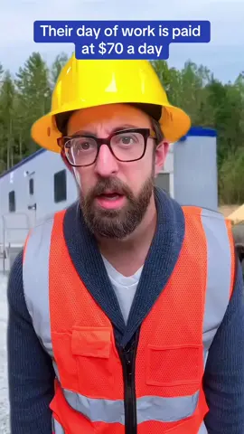 Their day of work is paid at $70 a day #construction #LearnOnTikTok #adamrose #funnyvideos #consantanderconecto 