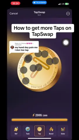 Replying to @Chiomy💗💗💗  Tutorial on how to get more Taps on Tapswap 🤭#tapswap #newpandemic #trendindnow #tapswap2024 