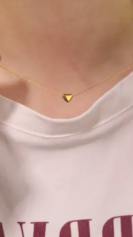 Mini heart necklace ♥️ #necklace #heart #♥️ #stainlesssteel #jewelry #titanium #oyjr #forwomen #fyp 
