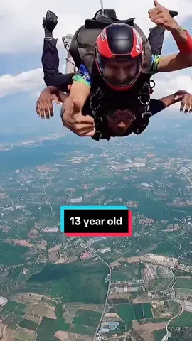 13 year old girl from India. #skydive #skydiving #skydivemalaysia #skydivingmalaysia #parachute #tandemskydivemalaysia #fyp #fypシ #gopromalaysia #gopro #hawkskydive #thailand #malaysia #thaiskyadventure