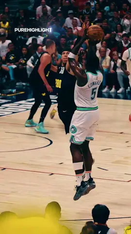 Anthony Edwards shows no mercy, draining a cold-blooded three right in Aaron Gordon's face. 🥶🏀 #IceInHisVeins #FearTheAnt 