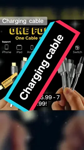 New Dual Head Type-c Data USB 4-in-1 PD 65W Fast Charging Cable Only £5.99 - 7.99! Price drop #djd80808 #charhingcable #oneforall #fyp #video #phone 