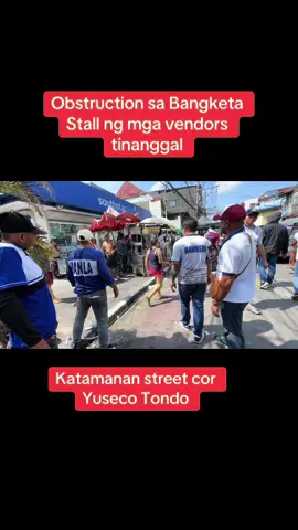 Dahil obstruction sa Bangketa pinagtatangal ang mga stall sa clearing operation ng task force against road obstruction #vendor #manila #philippines 