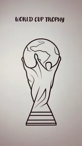 World Cup Trophy coloring logo ✍️🎨 #worldcup #trophy #qatar #winner #Soccer #football 