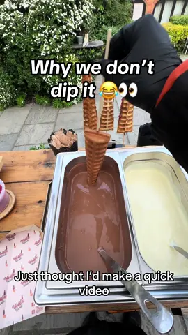 DIP IT 🤬 #wafflewands #wafflesonastick #chocolate 