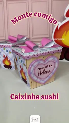 Monte comigo. #papelaria #papelariaonline #façavocêmesmo #tutorial #caixapersonalizada #mesversario #mesversariomenina #festajunina #papelariafofa 