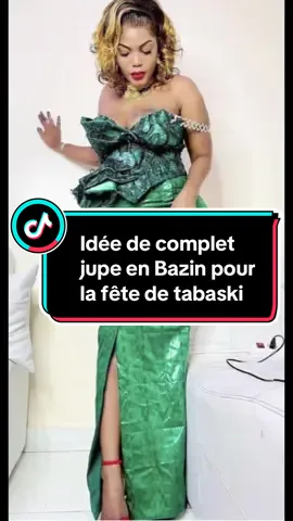 Idée de complet jupe en bazin pour la fête de tabaski #style #elegance #traditional #sexy #bazin #tabaski 