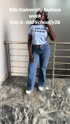 Yo! Everyone deserved a page on vogue today.  P.s choosing btw using 2pac’s or Biggie’s song was the real work😂#nileuniversity #fashoinweek #oldschool #y2k #fitcheck 