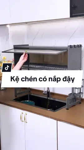 Kệ để chén đĩa có nắp đậy , Kệ Đa Năng, Thông Minh, Kệ Nhà Bếp Để Trên Bồn Rửa Có 2 màu, kệ đựng đồ hiện đại, tiện lợi//