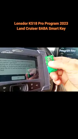 Lonsdor K518 Pro program Land Cruiser 2023 8ABA smart key #obd365 #obd2 #obd2scanner #lonsdor #smartkey #cartools #foryou 
