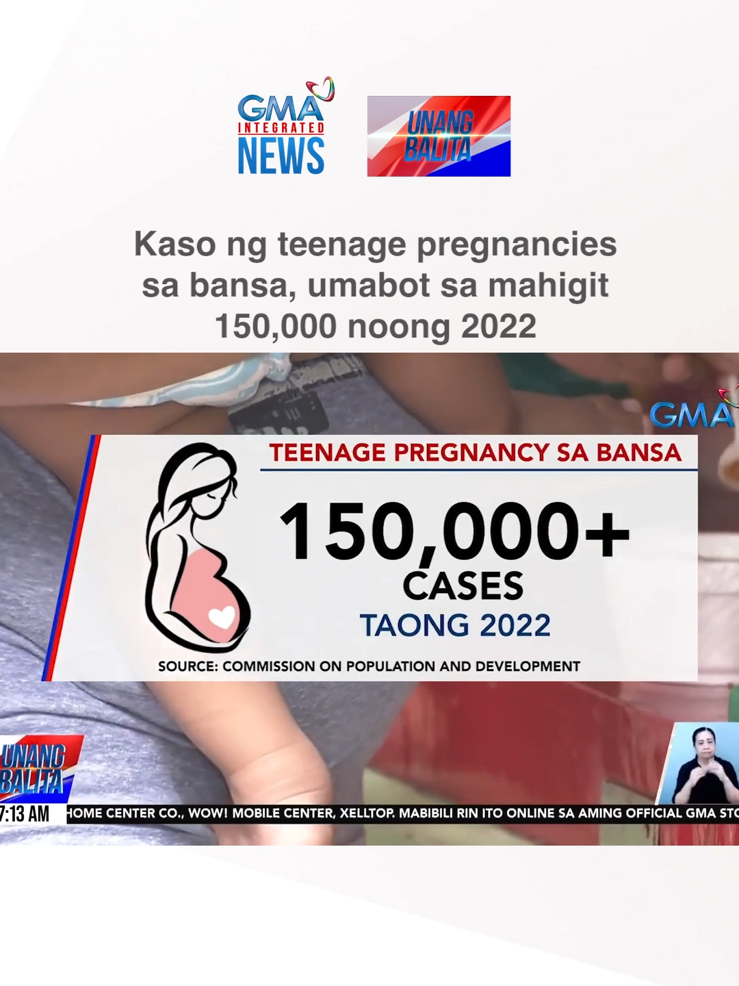 Umabot sa mahigit 150,000 ang kaso ng teenage pregnancies sa bansa noong 2022. #unangbalita #gmaintegratednews #learnitontiktokph