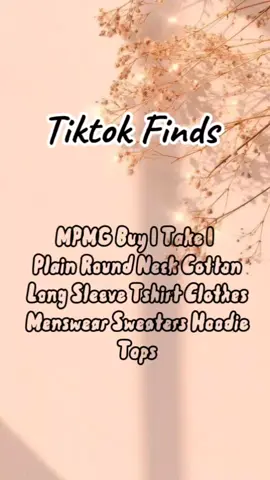 MPMG Buy 1 Take 1 Plain Round Neck Cotton Long Sleeve Tshirt Clothes Menswear Sweaters Hoodie Tops #fyppppppppppppppppppppppp 