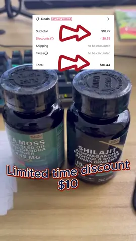 GET IT AT YOUR OWN RISK‼️ flash sale happenjng right now👆🏽#seamoss #blackseedoil #ashwagandha #supplements #ttshop #TikTokShop 