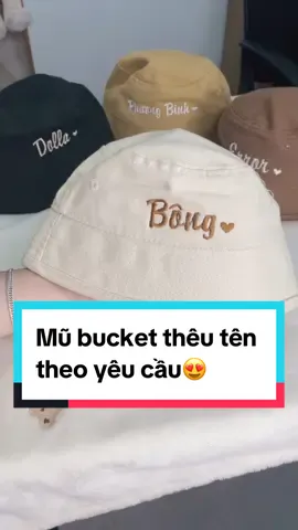 Mũ bucket thêu tên theo yêu cầu cho bé cực xinh lun ạ😘😘😘#theutentheoyeucau #mutheuten #mutheutenbe #mubucket #mutheutenchobe #mutheutentheoyeucau 