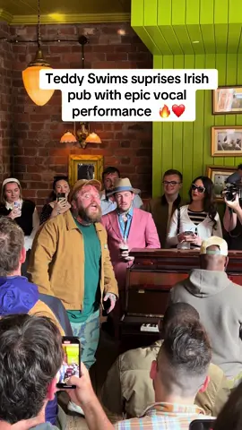 @Teddy Swims suprises Irish pub with epic vocal performance!  #teddyswims #ireland #irishtiktok #fyp #singer #sing #irish 
