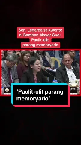‘LUMAKI PO AKO SA FARM’ ‘Yan ang ilang beses na iginiit ni Bamban, Tarlac Mayor Alice Guo nang paulit-ulit na tanungin ni Sen. Loren Legarda tungkol sa kanyang pagkabata.  “Nasa loob po ako ng farm, ‘di po ako pinag-aral ng tatay ko po. Ang nagtuturo po sakin si Teacher Rubilyn po na na-mention ko po nung nakaraang Senate hearing,” ayon sa alkalde. Sinubukan din siyang pagsalitain ng senador sa Kapampangan ngunit giit ng alkalde, kaunti lamang ang alam niya ukol dito. Maging ang pagsasalita ng Fookien ay ipinasubok din kay Mayor Guo. “If you’re really Chinese and fronting for other people, go back to your country! But if you are Filipino, and you are born here, convince us,” diretsahan pang saad ni Sen. Legarda. Ipinagsusumite naman ni Legarda ang alkalde ng ilang larawan ng kanyang pagkabata, pangalan ng mga empleyado at nakasama niya sa farm. Maging si Teacher Rubilyn ay hinahanap din ng senadora. #News5 #NewsPH #SocialNewsPH #BreakingNewsPH 