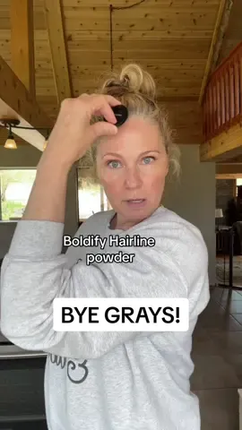 Our favorite for in between salon visits! 😇😍 Shades used: Ash Brown and Dark Blonde #boldify #hairlinepowder #grays #grayhair #roots #greys #greyhair #TikTokBeauty #tiktokmademebuyit @cozycabincreations.id 