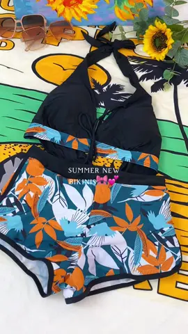 Tropical Print Tankini Set#bikinis #swimsuit #summervlog #fashion #design #cheap #2024 #new #👙 