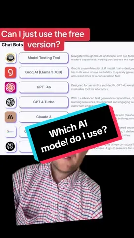 It might be surprising, but most of the teachers tasks in administrative loads could be completed with the free version of GPT. Where the challenges lie there is to ensure tasks are concise, singular and clear. If your creating content to teach with, personally id rather make sure im ising the best tools for the job. (GPT4/Cluade3) ##Teacher##Learning##TeacherResources##AIEducation##Tech##AustralianTeacher#A#AutomationC#ChatbotO#OpenAIG#GPTC#Claude3