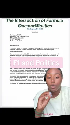 I filmed this after Miami but still applies. F1 and politics are intertwined and efforts to change that don’t do anything but keep blinders on us when we should and can have better #f1tiktok #f1contentcreator #formulaone #f1 #formulaonetiktok #Formula1 #f1creator 
