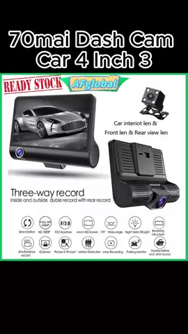 70 Mai Dash Cam Car 4 inch 3 Lens 1080P Full HD DVR Dash Cam 170 Wide angle G-sensor Recorder. #CamCar 
