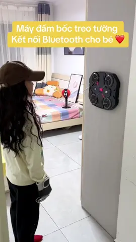 Máy đấm bốc treo tường kết nối bluetooth giúp bé vận động #xuhuong #fpyシ #maydamboxingamnhac 