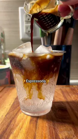 Club soda 🤝 espresso. We like to add a splash of simple syrup or vanilla syrup if you’re feeling fancy! 🥤 #espresso #espressoda #espressodrinks #espressoathome #makecoffeeathome #coffeetime #fyp #summerdrinks #foryou #drinkideas 