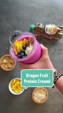 A must try summer protein creami recipe!! 34g of protein in the whole pint! You’re going to LOVE this one!! Add any toppings you like! 🥥🫐🥭 Macros for base only (no toppings)  34p | 18c | 4.5f (3.5g fiber)  STAYFITMOM saves you 10% when shopping @Clean Simple Eats protein! They have so many yummy flavors perfect for creamis and protein shakes all year long! #csepartner #proteincreami #ninjacreami #proteinicecream #dragonfruit #highproteintreat #summercreami 