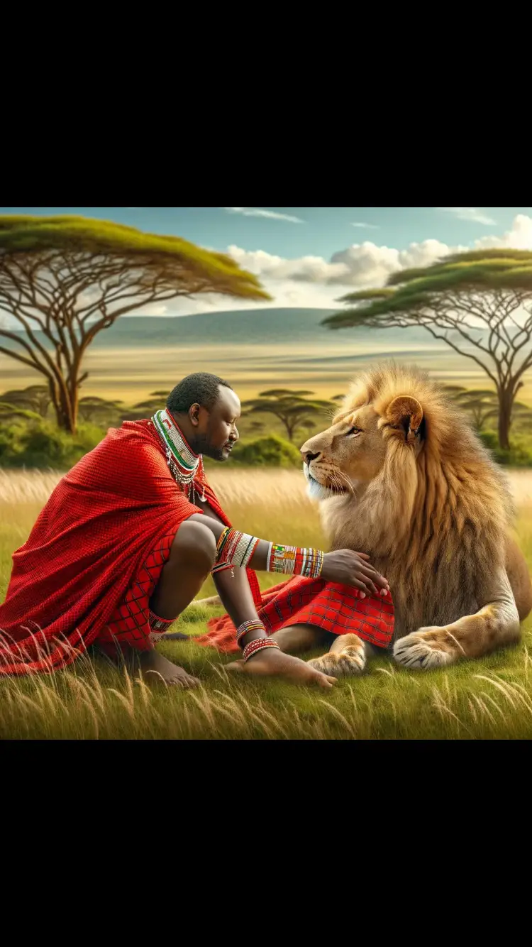 Lion & Human #animals #AI #Lion #amazing 