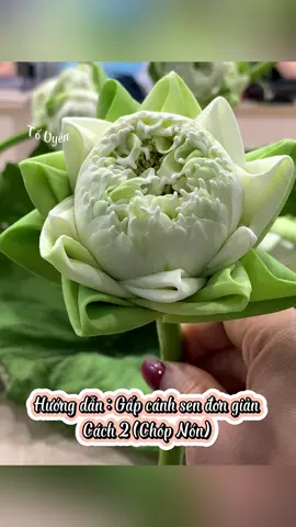 Phần 2:  Hướng Dẫn Gấp Cánh Sen Đơn Giản - Cách 2 : Hình chóp nón                                        #Huongdangapcanhsen #Gapcanhsen #xuhuong #xuhuongtiktok #hoasen #camhoanghethuat #fyp #viralvideo #viraltiktok  #lenxuhuongtiktok #LearnOnTikTok #Huongdancamhoadongian #Gombattrang #Decor #Camhoadongian #capcat
