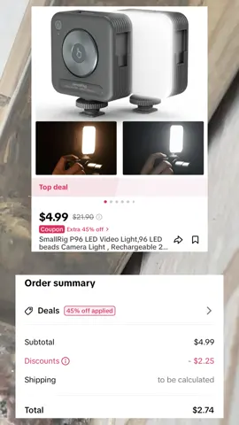 Under $10 bucks too! Smallrig Led Mini Ring Light #photography #minilight #lighting #photography #ringlinght #boxlight #filming #contentcreatortips #contentcreator #cameraequipment #videographer