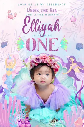 DIGITAL INVITATION BY LOVE LUNA ‼️FB LINK IN BIO‼️ MERMAID THEME THANK YOU SO MUCH FOR TRUSTING! Please message us on our FB page for inquiries and transactions 🥰 #digitalinvitation #videoinvitation #birthdayinvitation #canva #printableinvitation #invitation