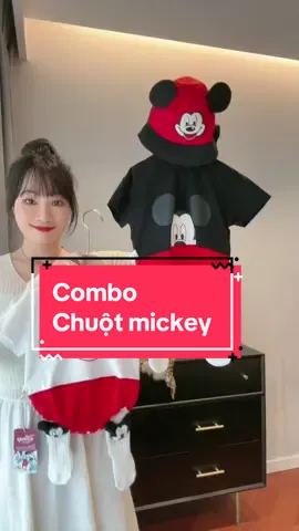 Combochip mickey cho bé từ 3-12kg chất thun mềm mại #bodysuitchobe #bodymuahe #binshopkids #bodychobe 