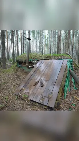 Flood in the dugout. Can't go inside #bushcraft #build #camp #camping #survival #shelter #wildlife #Outdoors #outdoor #viral #foryou