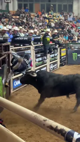 Just wait for it… 🫣 #pbr #worldfinals #ubf #freestyle #bullfighting #wreck #extremesports