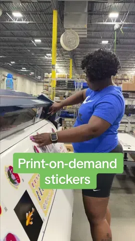 Check out our sticker department at Printful! 🎨✨ From custom designs to automatic cutting machines, we're all about making your creative ideas come to life. Perfect for indoor and outdoor use! #Printful #Stickers #CustomDesigns #CreativeBusiness #sidehustle #smallbusinesstok #businesscheck 