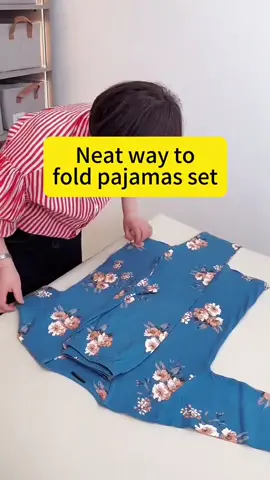 Neat way to fold your pajamas set❤️#foldingclothes #fy #pajamas #lifehacks 
