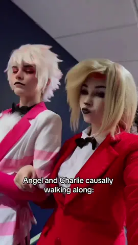 😌😈 #hazbinhotel #hazbinhotelcosplay #charliemorningstar #alastor #hazbinhotelangledust #husk  @Wynter @Isa @Frost_Cos 
